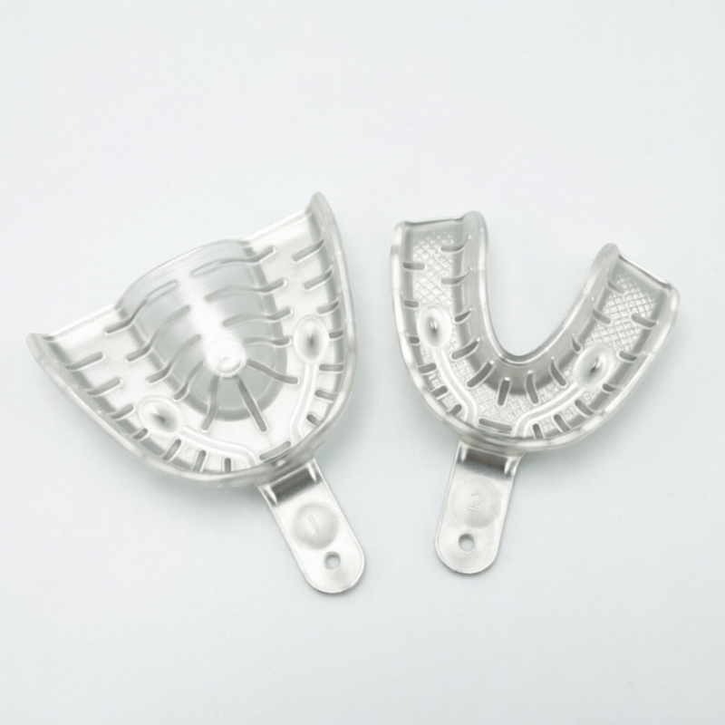 10 pairs Dental Alginate Impression Trays Clear Autoclave 121°C Large Medium Small