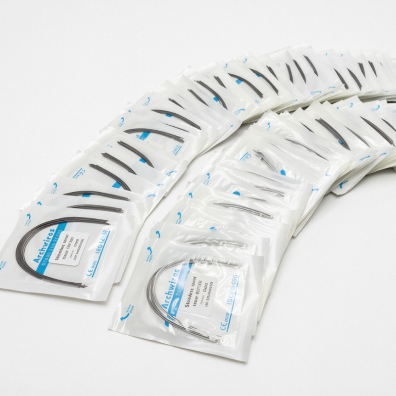 Premium Dental Stainless Steel Orthodontic Arch Wires Round & Rectangular Natural Form for Upper Lower