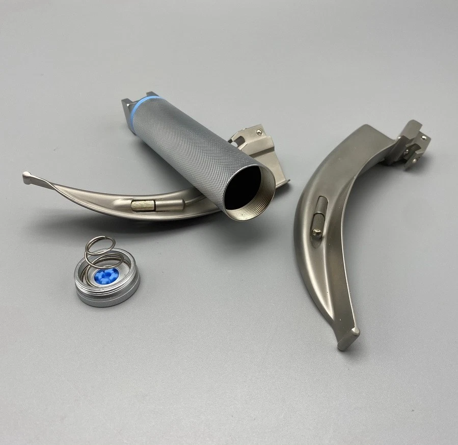 Laryngoscope Adult Anesthesia throat mirror LED light Intubation Fiber optic Kit