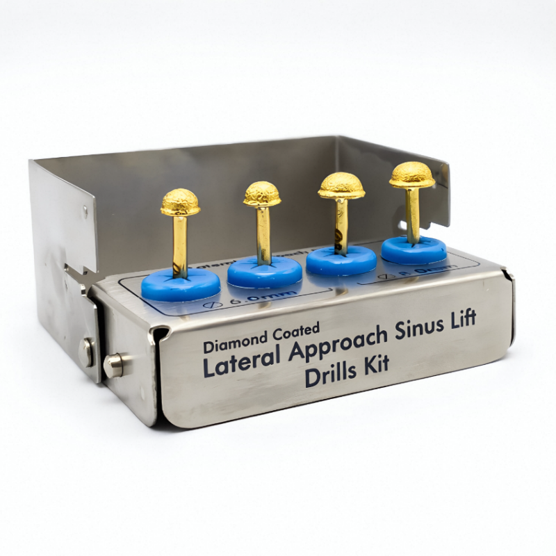 Dental Lateral Approach Drill Kit Sinus Lift Membrane Diamond Coated Burs 6mm 8mm