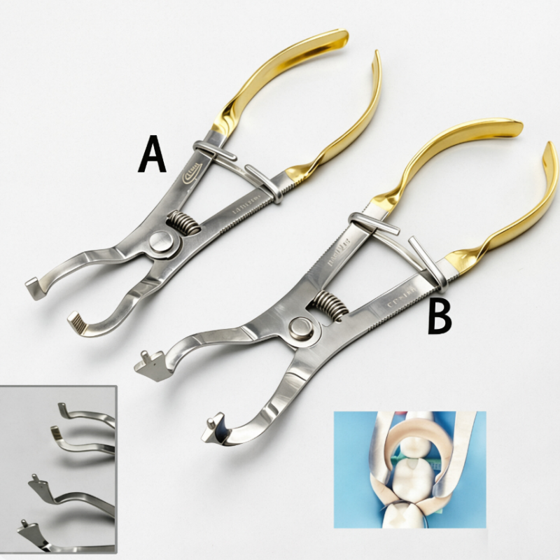 Dental V3 Sectional Matrix System, Mylar Contour Bands with Clamping Ring Plier Forcep Clip Dentist Tools