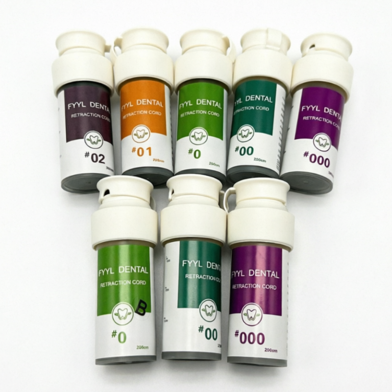 10 Bottles Dental Thread Disposable Gingival Retraction Cord Knitted Cotton Gum Line 2m/Bottle