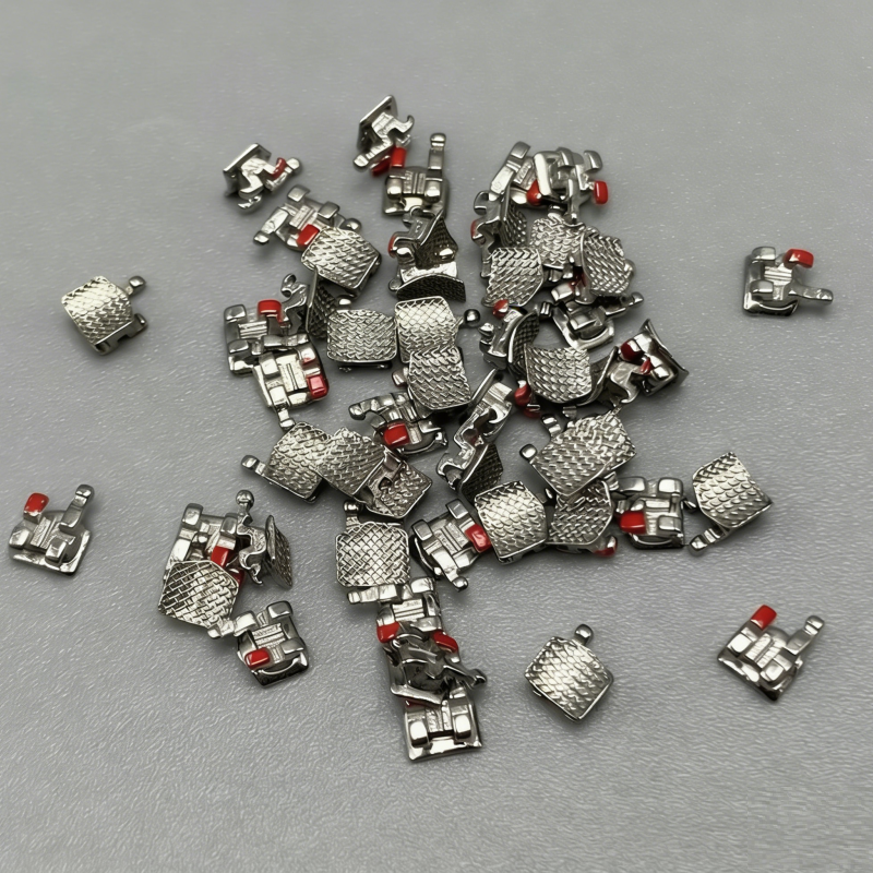 100pcs Dental Orthodontic Brackets metal Braces Mini Roth Slot 022 345 hooks Bulk