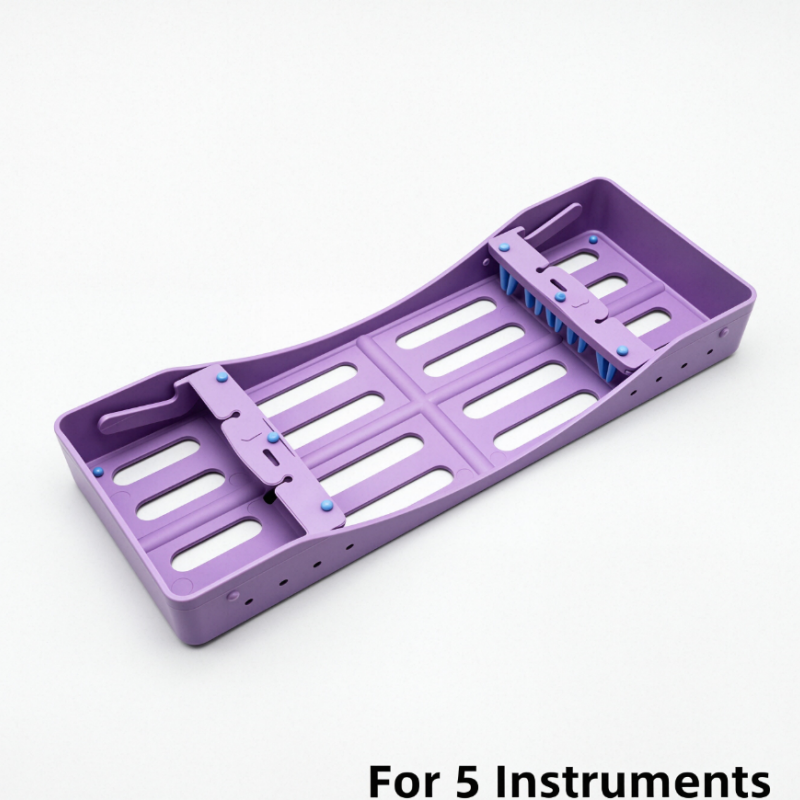 Plastic Dental Sterilization Cassette Box Tray Rack 5/7/10 Instruments Autoclave