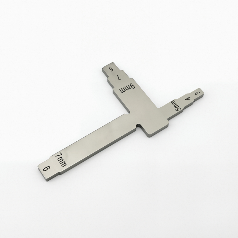 Dental T-shape Implant Measure Ruler Locating Caliper Distance Guide Ruler