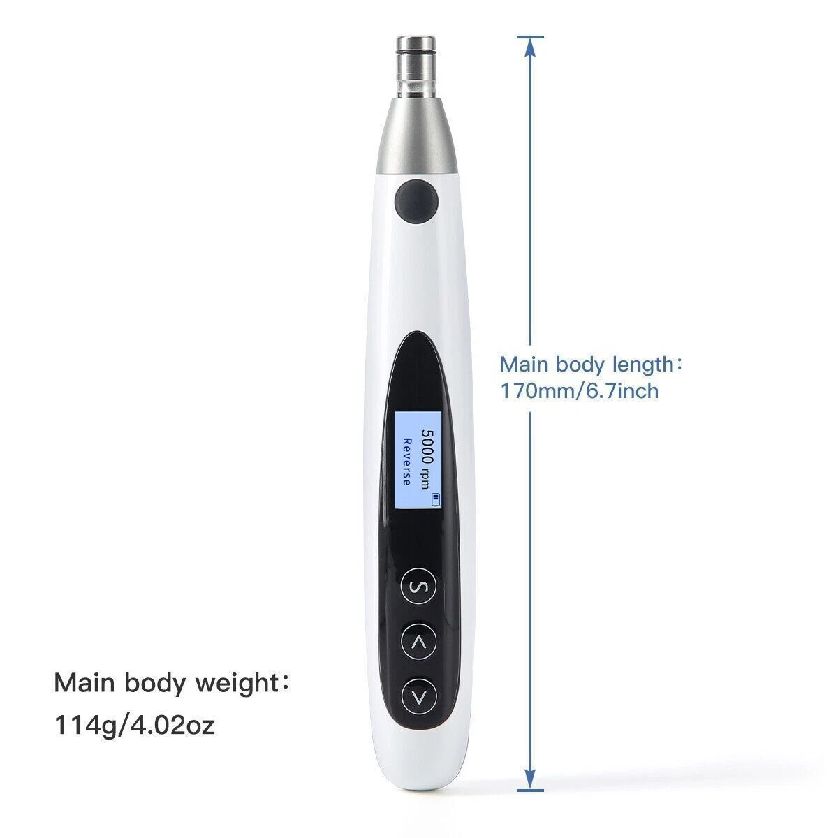 Dental Electric Wireless Polisher IPR System Ruler Prophy Angles Disc Handpiece