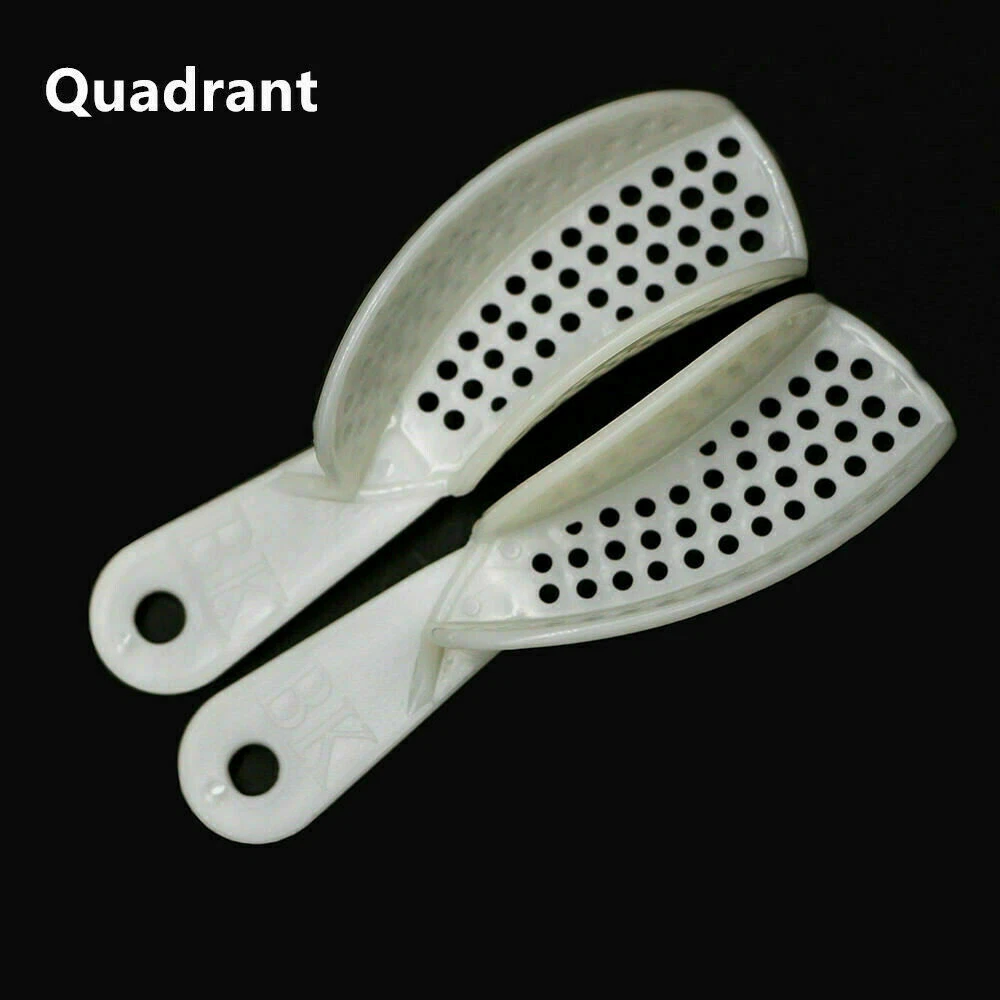 100pcs Plastic Disposable Impression Trays Central Dental Supply Denture tray