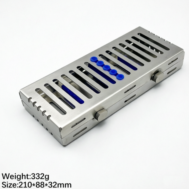 German Dental Autoclave Sterilization Cassette Rack Box Tray For 10 Instrument Stainless steel 135℃ Autoclavable