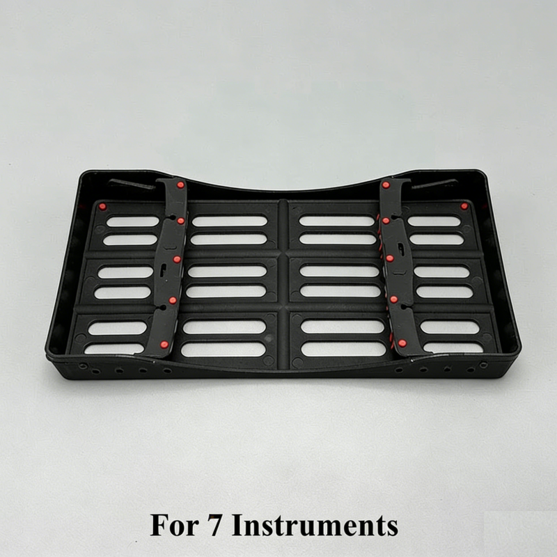 Plastic Dental Sterilization Cassette Box Tray Rack 5/7/10 Instruments Autoclave