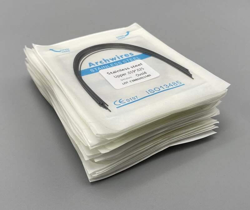 Dental S.S Orthodontic Arch Wire Stainless Steel Round Rectangular Natural Form Upper Lower