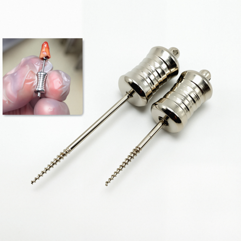 Dental Manual Broken Root Extractor Set – Apical Root Fragment Drills, Long & Short 17/26mm, Stainless Steel