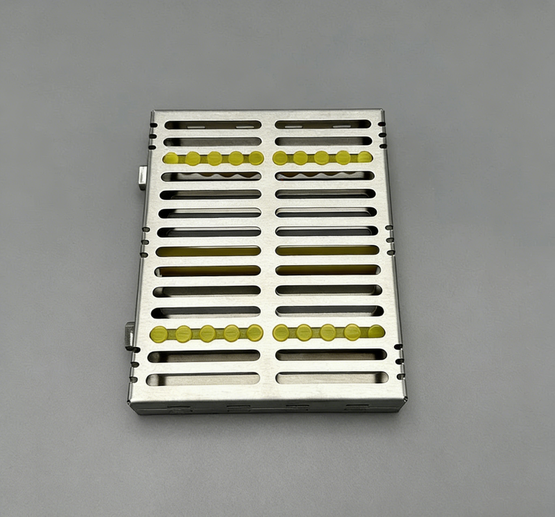 German Dental Autoclave Sterilization Cassette Rack Box Tray For 10 Instrument Stainless steel 135℃ Autoclavable