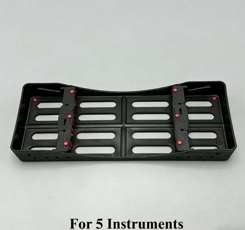 Plastic Dental Sterilization Cassette Box Tray Rack 5/7/10 Instruments Autoclave