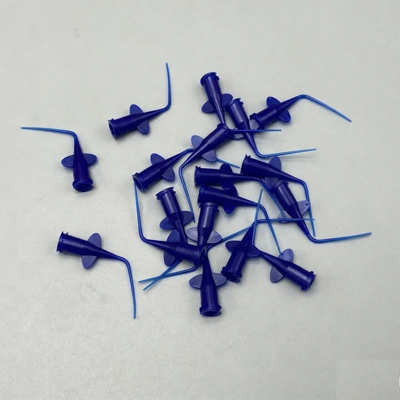 100Pcs Dental Endo Irrigation Tips Disposable Root Canal Rinsing Tip Syringe Tip Needle