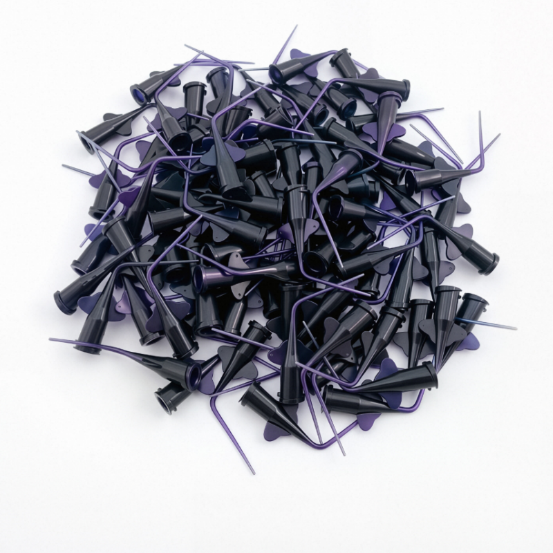 100Pcs Dental Endo Irrigation Tips, Disposable Root Canal Rinsing Side-Vented Syringe Needle Tips, 0.25/0.35mm