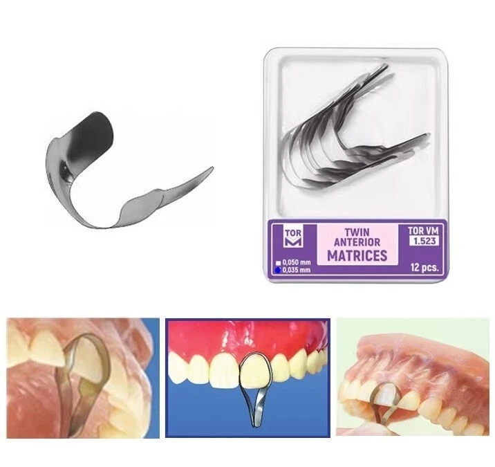 Dental Matrix Bands Twin Anterior Proximal Strips Sectional Contoured Matrices
