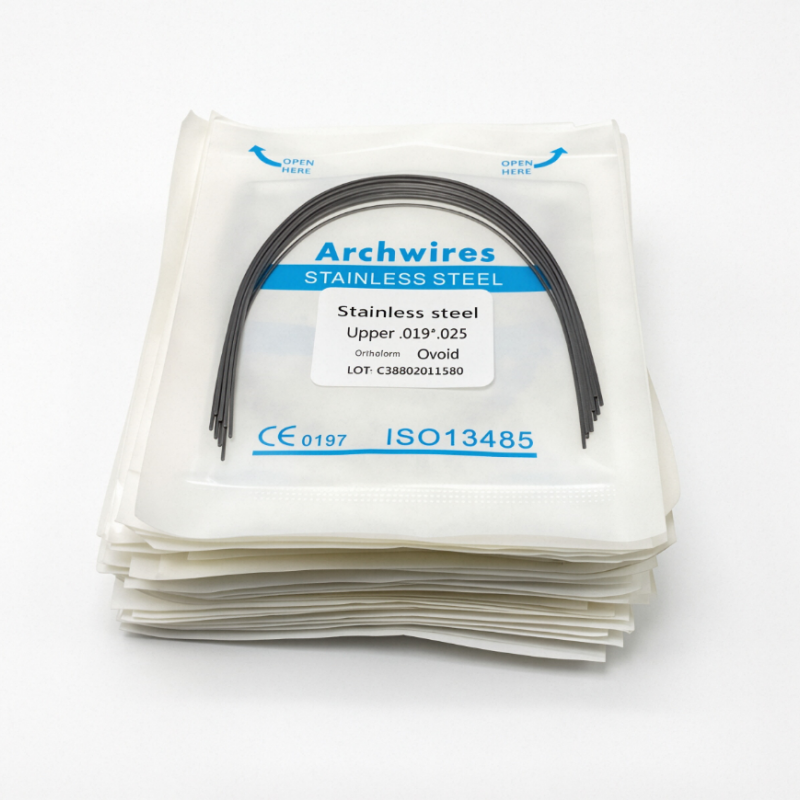 Premium Dental Stainless Steel Orthodontic Arch Wires Round & Rectangular Natural Form for Upper Lower