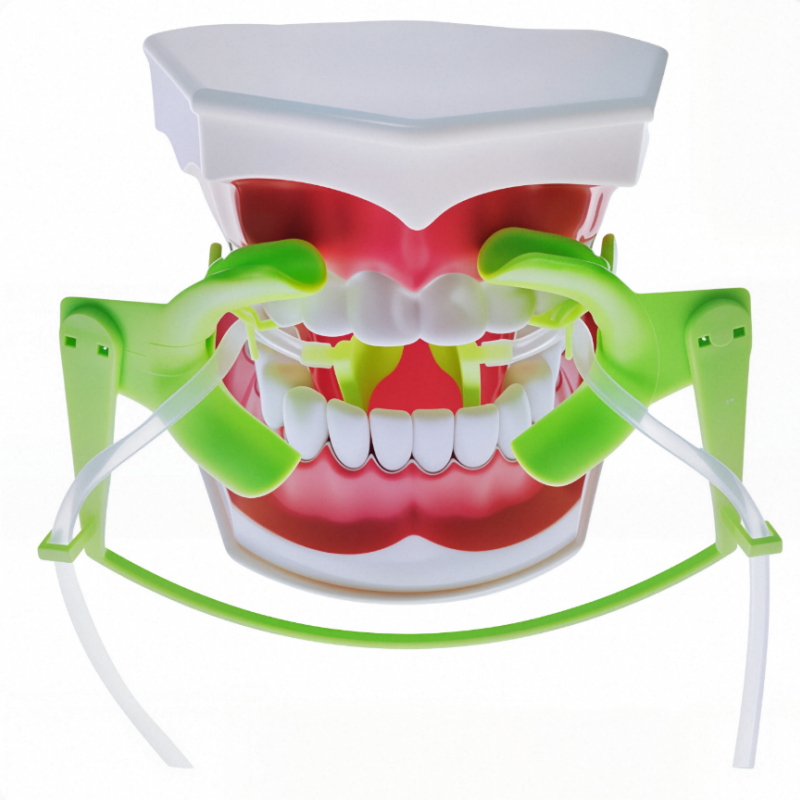 Dental Ortho Nola Lip Cheek Retractor, Dry Field Mouth Opener System with Tongue Guard, Large/Small