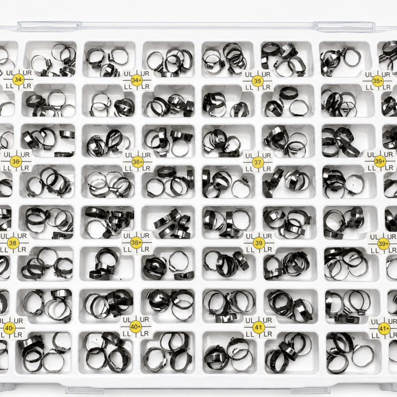 320pc Dental Plain Molar Bands Buccal Tubes Kit Orthodontic 1st Roth 022 #34-41+