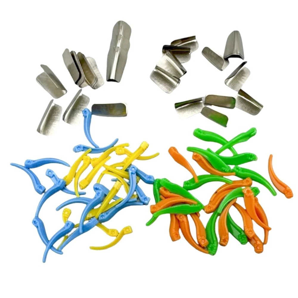 200Pcs Dental Anterior Wedge Matrix System Matrix Bands Teeth Restoration Kit