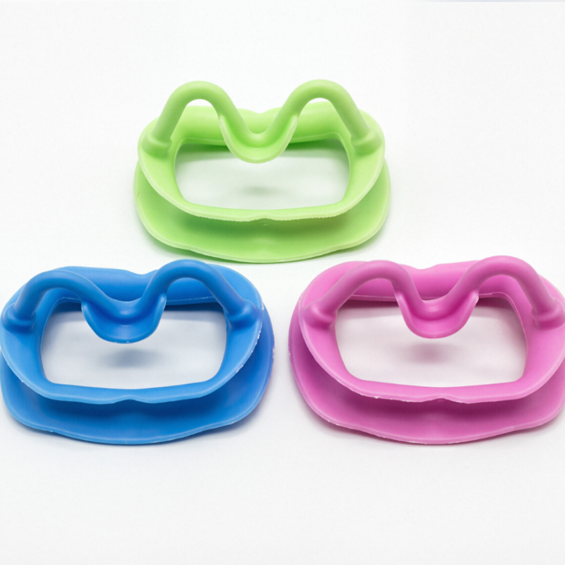 Dental Cheek Retractor 10Pcs, Soft Silicone Mouth Opener & Lip Expanders for Teeth Whitening, Blue Medical