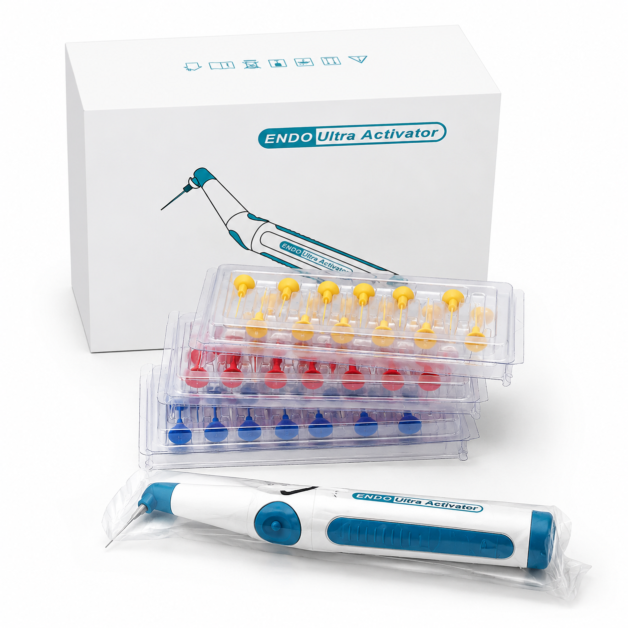 Dental Endodontics Ultra Activator Handpiece | Root Canal Irrigation Sonic Activator Kit with 60Pcs Tips