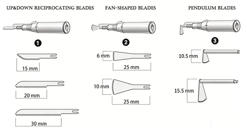 Dental Micro Saw Surgical Straight Handpiece Reciprocating Bone Cutting Blades