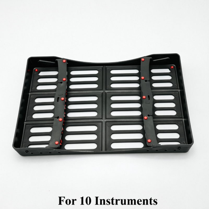 Plastic Dental Sterilization Cassette Box Tray Rack 5/7/10 Instruments Autoclave