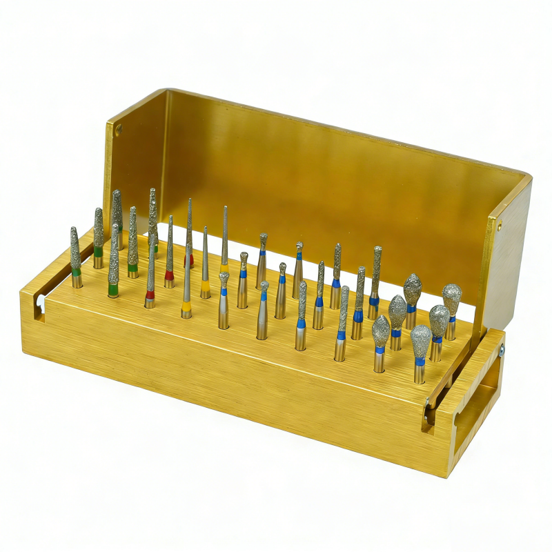 Dental Diamond Bur Tips Set Drills Burs For High Speed Handpiece