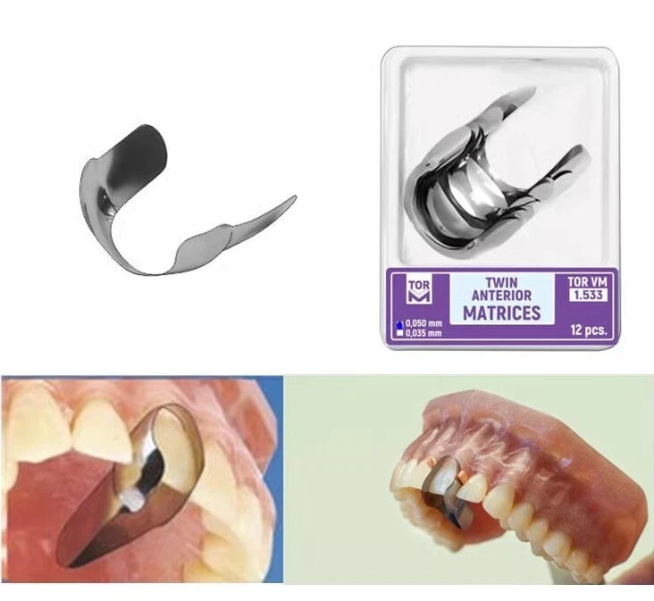 Dental Matrix Bands Twin Anterior Proximal Strips Sectional Contoured Matrices