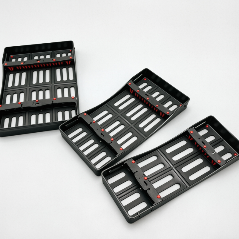 Plastic Dental Sterilization Cassette Box Tray Rack 5/7/10 Instruments Autoclave