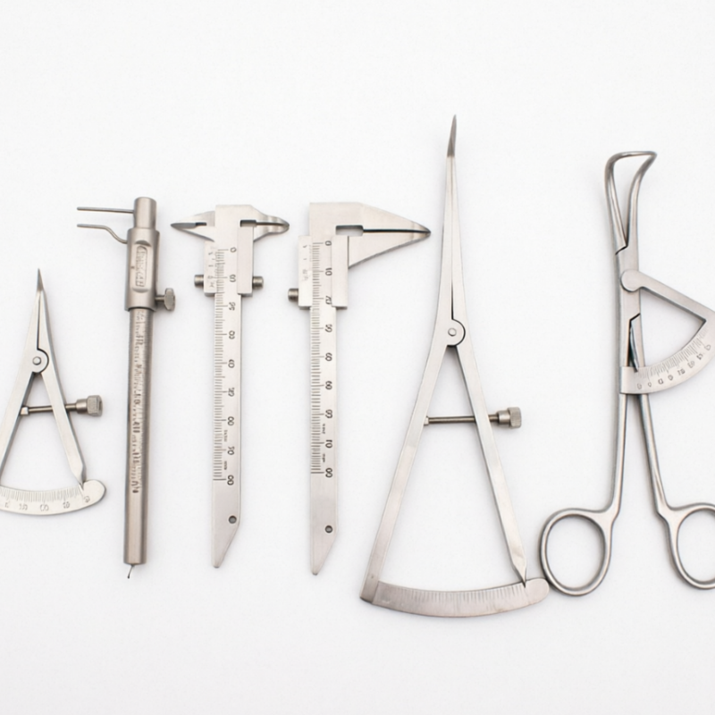 Dental Orthodontic Measuring Instruments Stainless Steel Ortho Gauge Calipers, Boley Gauge, VDO Ruler, Castroviejo Caliper, Dental Measuring Tools for Dentist Clinic