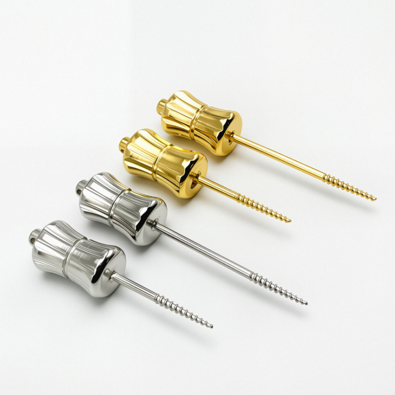 Dental Manual Broken Root Extractor Set – Apical Root Fragment Drills, Long & Short 17/26mm, Stainless Steel
