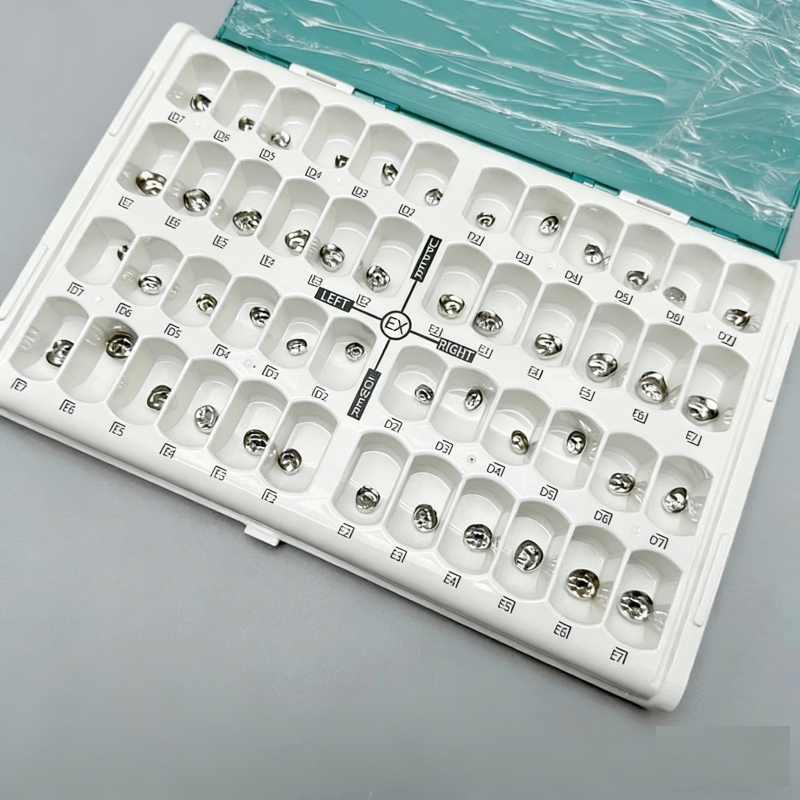 48 Sizes Stainless Steel Dental Kids Primary Molar Crowns Pediatric Crowns kit