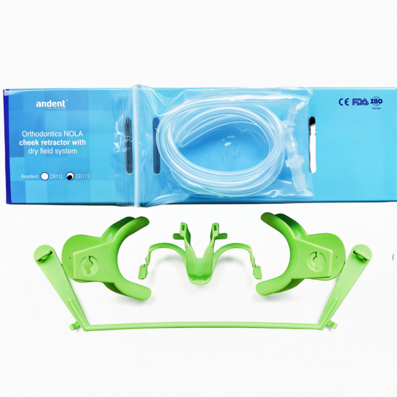 Dental Ortho Nola Lip Cheek Retractor, Dry Field Mouth Opener System with Tongue Guard, Large/Small