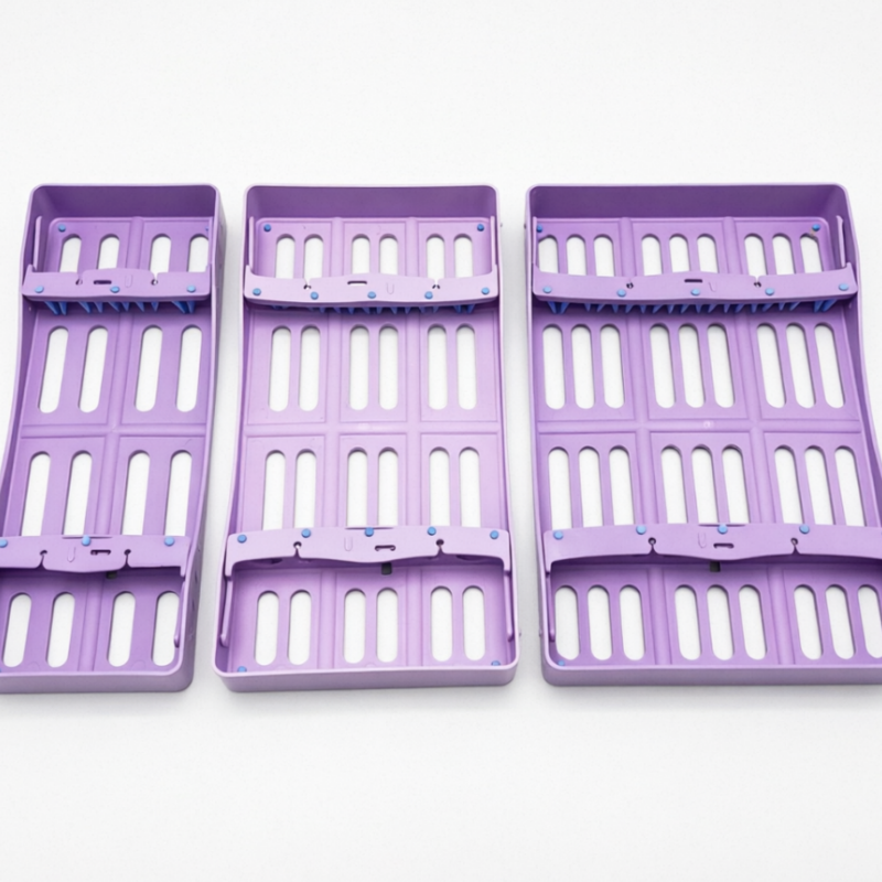 Plastic Dental Sterilization Cassette Box Tray Rack 5/7/10 Instruments Autoclave