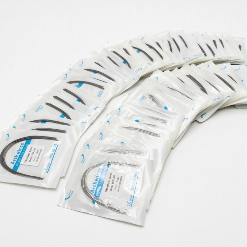 Premium Dental Stainless Steel Orthodontic Arch Wires Round & Rectangular Natural Form for Upper Lower