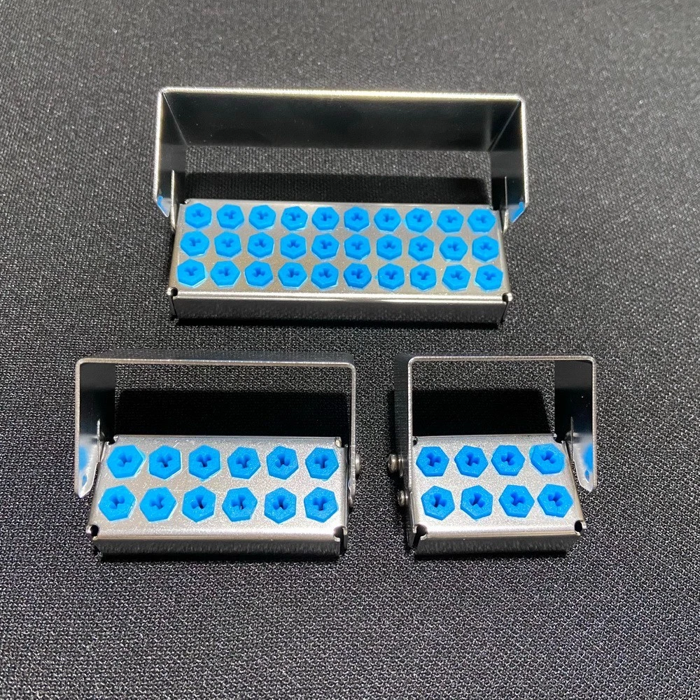 8/12/30Hole Bur Dental Burs Disinfection Autoclave Stand Holder Block Case Steel