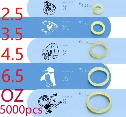 5000pcs Dental Orthodontic Rubber Bands Elastics Latex Braces 15 Sizes/forces