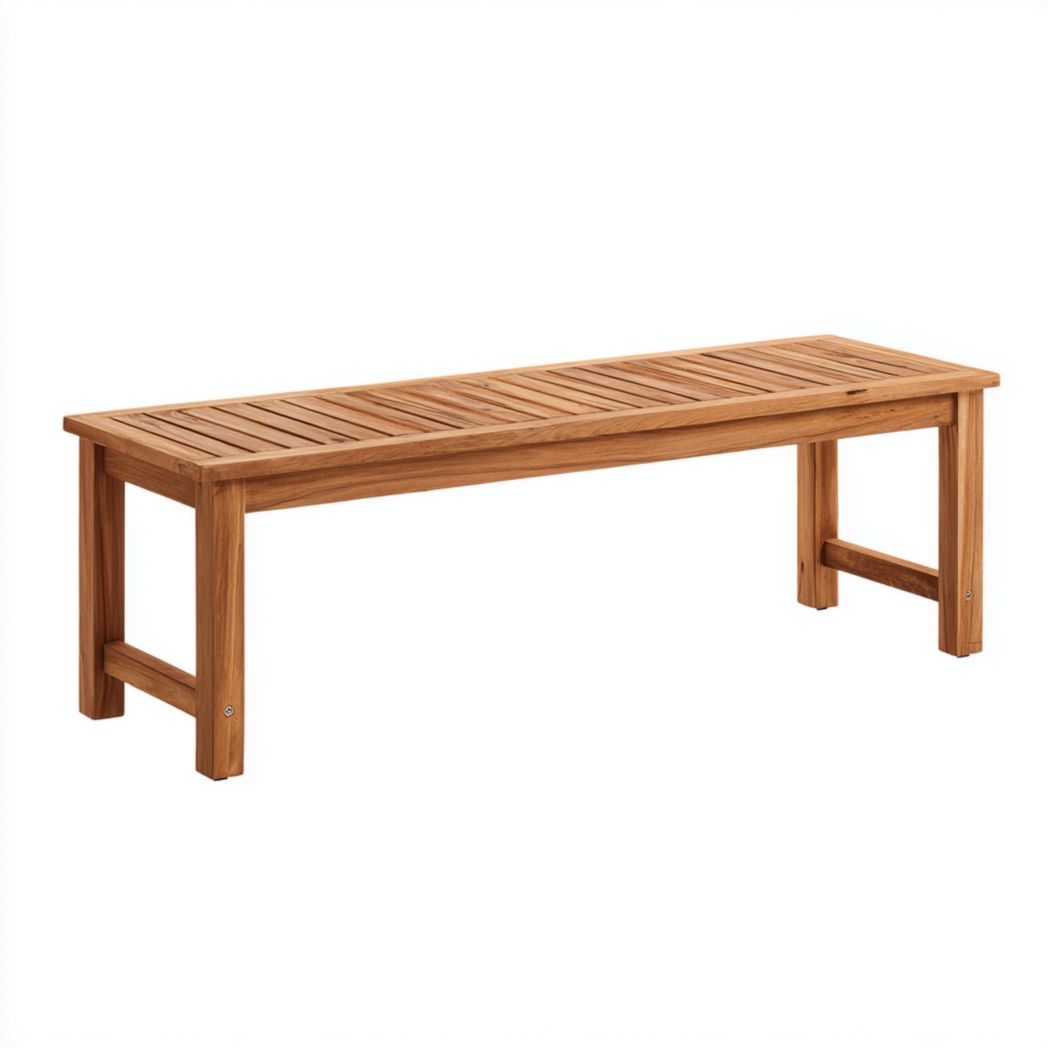 Banc de jardin d’extérieur en bois brun pour trois personnes-Belleytrim