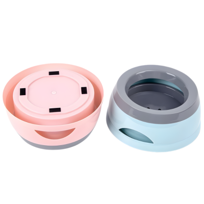 Pet Water Bowl for Dogs and Cats with Floating Disk Design