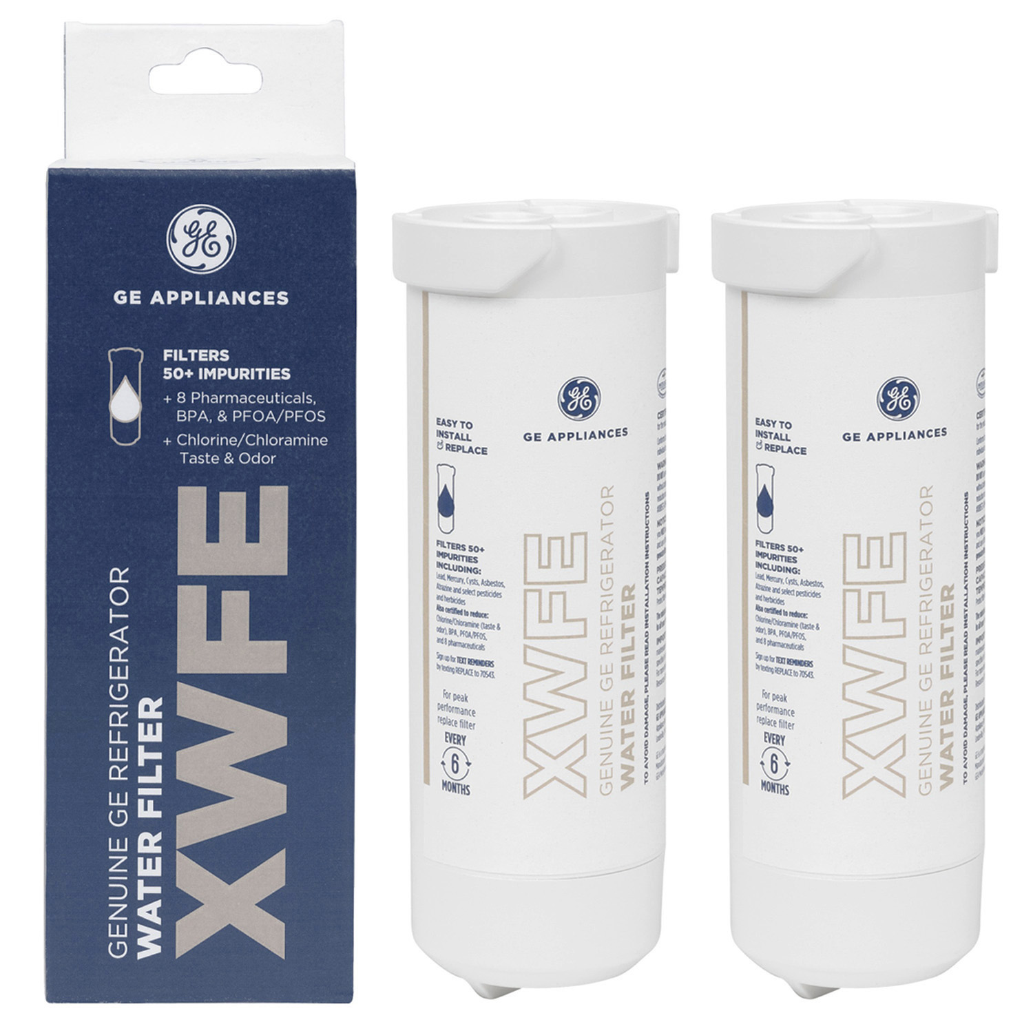 GE XWFE Refrigerator Water Filter,Easy installation,White