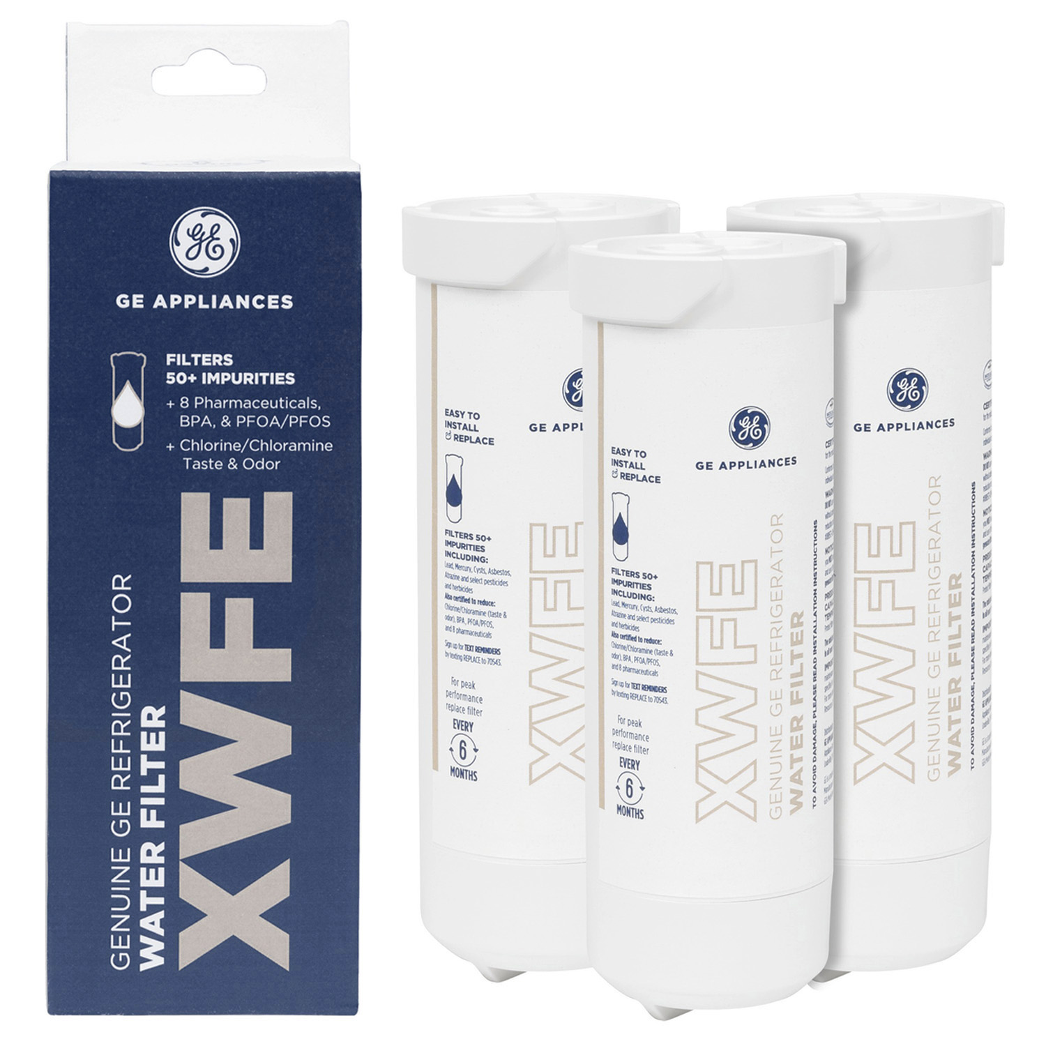 GE XWFE Refrigerator Water Filter,Easy installation,White