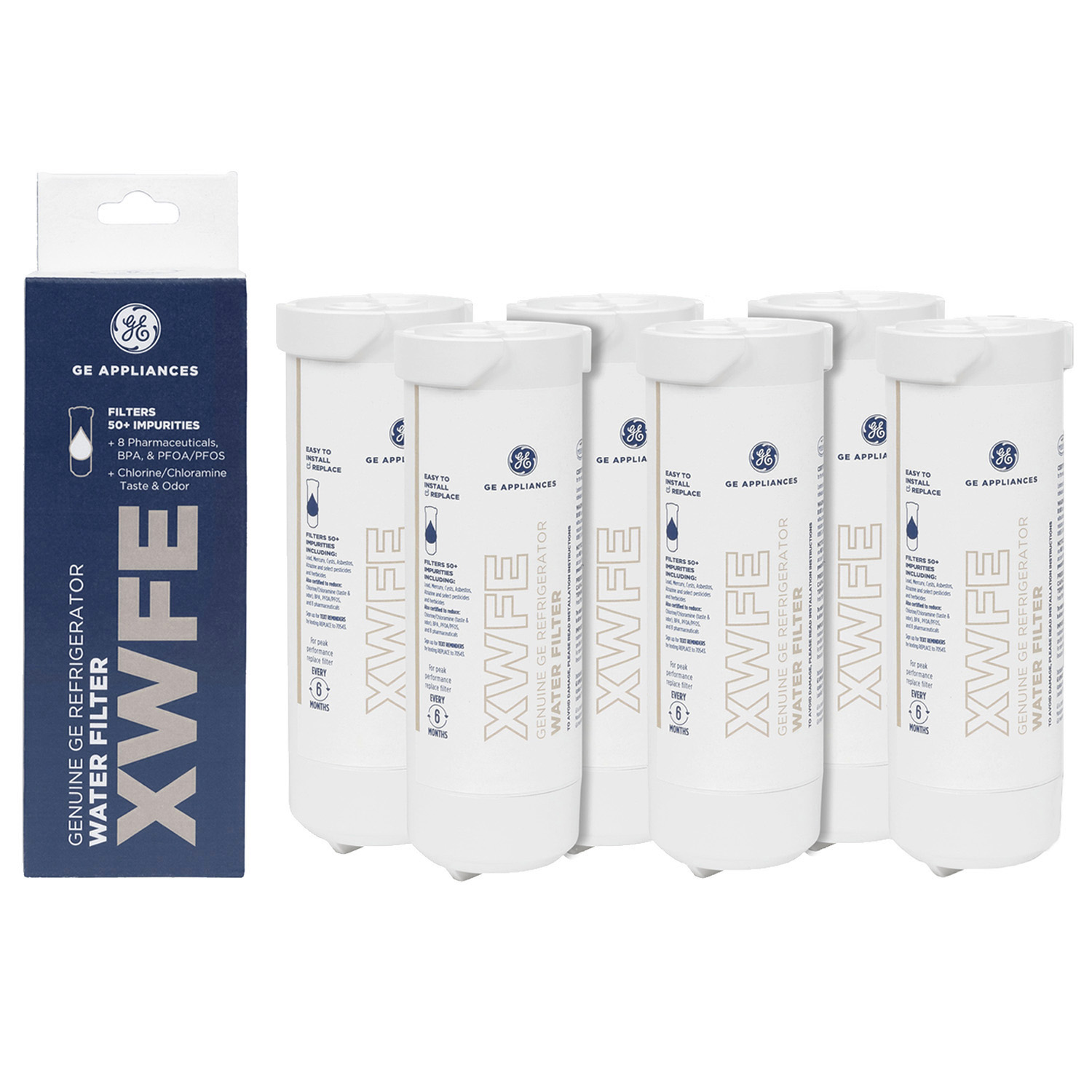 GE XWFE Refrigerator Water Filter,Easy installation,White