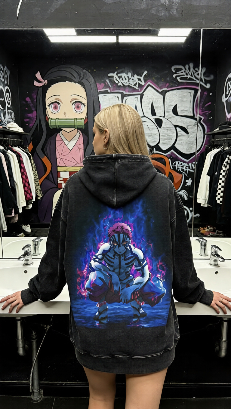 Unisex “ Demon Slayer” Anime Graphic Streetwear Vintage Hoodie