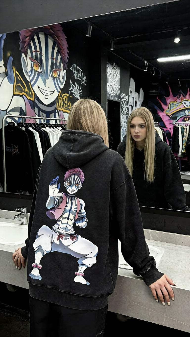Unisex “ Demon Slayer” Anime Graphic Streetwear Vintage Hoodie