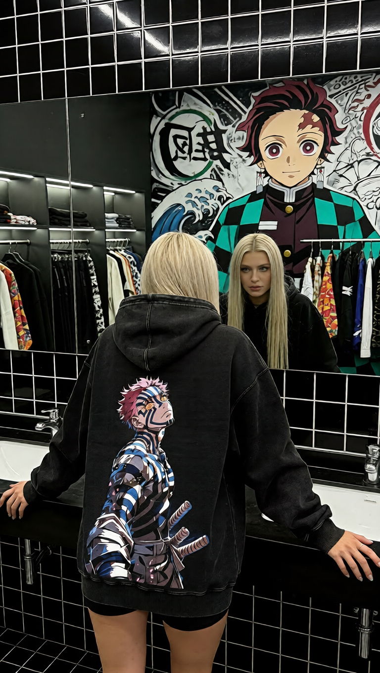 Unisex “ Demon Slayer” Anime Graphic Streetwear Vintage Hoodie