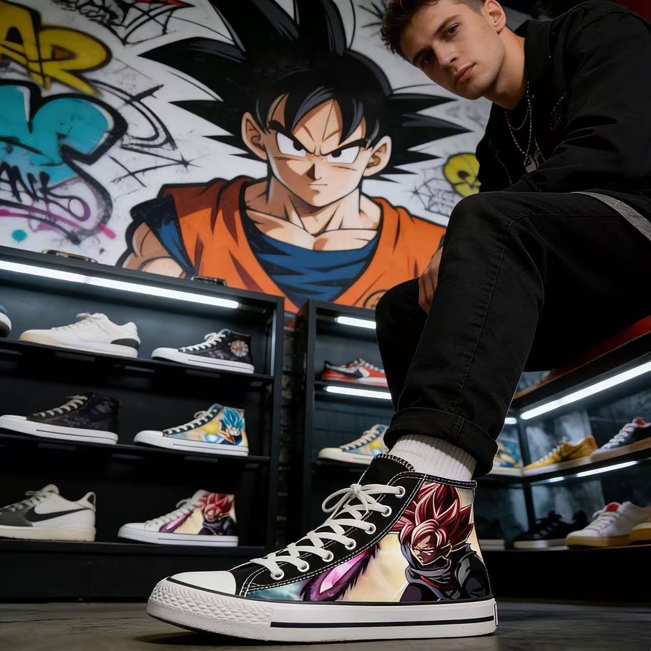 Dragon Ball- High-top Canvas Shoes