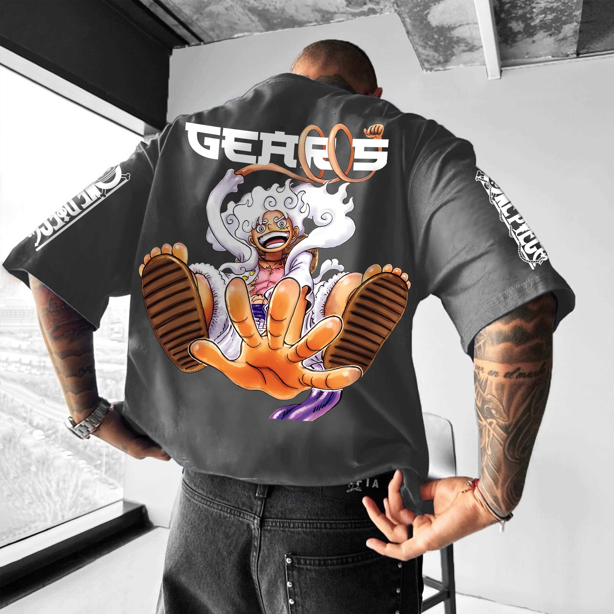 Unisex Anime Style One Piece T-shirt - Luffy Gear Fifth