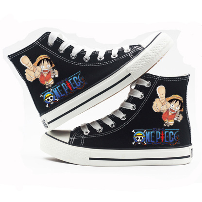 One Piece - High-top Canvas Shoes